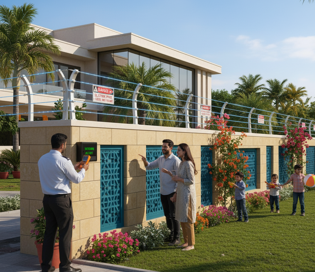 Safe electric fence security system for homes with children in Pakistan